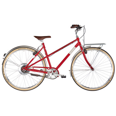 Bicicleta holandesa eléctrica ORTLER BRICKTOWN ZEHUS TRAPEZ Rojo 2019 0